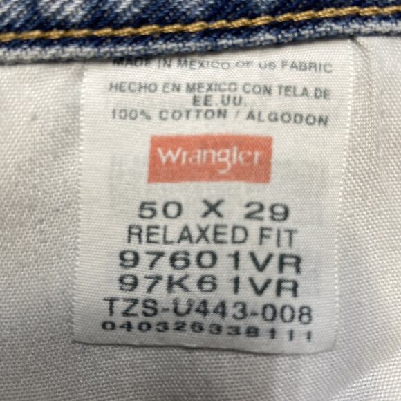 Wrangler Relaxed Fit Jeans Men’s Size 50x29 Blue Denim - Picture 9 of 11